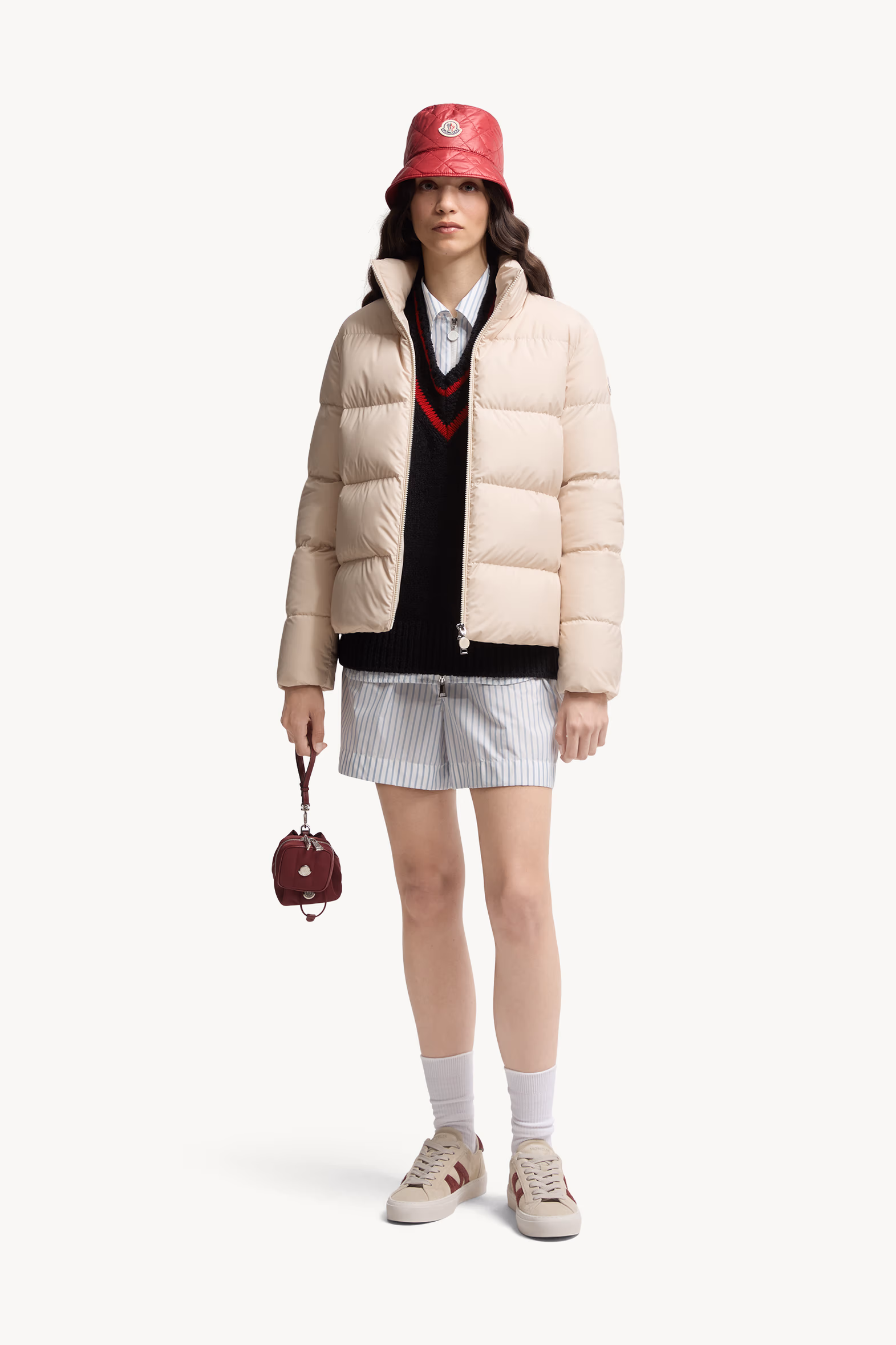 Mauzun Short Down Jacket Women Light Beige Moncler 0